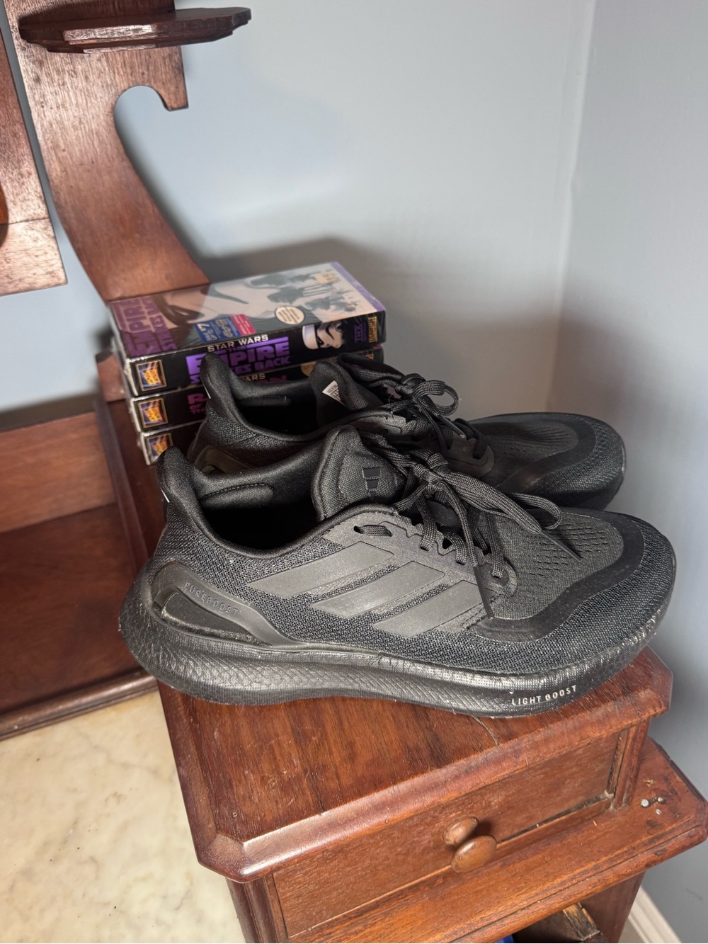 Adidas Lightboost Running Shoes Triple Black Men’s Size 7 Sneakers IF1680